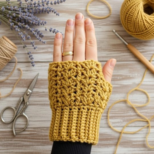 Crochet Fingerless Gloves Pattern – Easy PDF + Video Tutorial