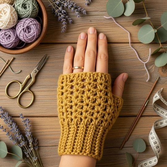Crochet Fingerless Gloves Pattern – Easy PDF + Video Tutorial
