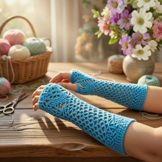 Häkel-Handschuh-Muster ohne Finger – PDF + Video-Tutorial, einfache Winterh