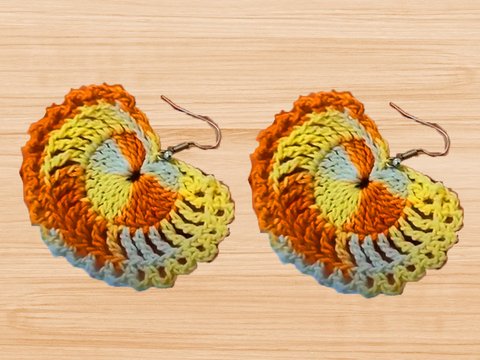 Crochet Heart Earrings Pattern – PDF + English Video Tutorial