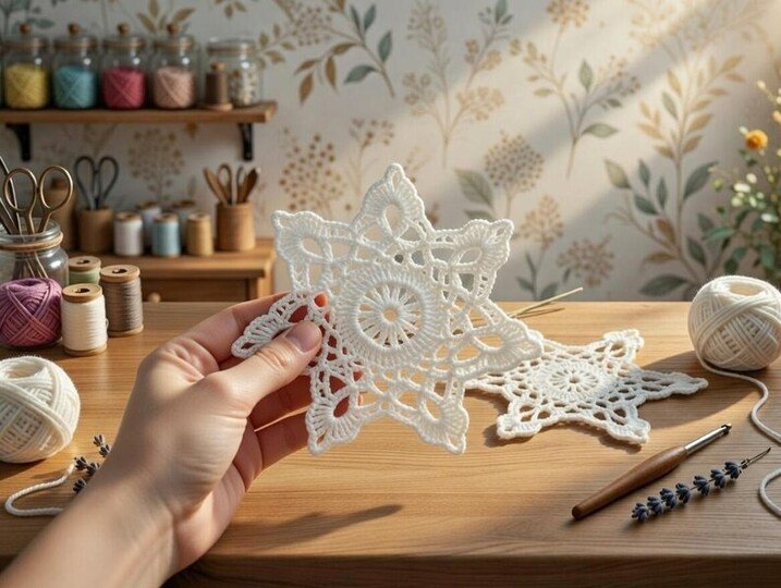 Crochet Hexagon Motif Pattern – PDF + English Video Tutorial