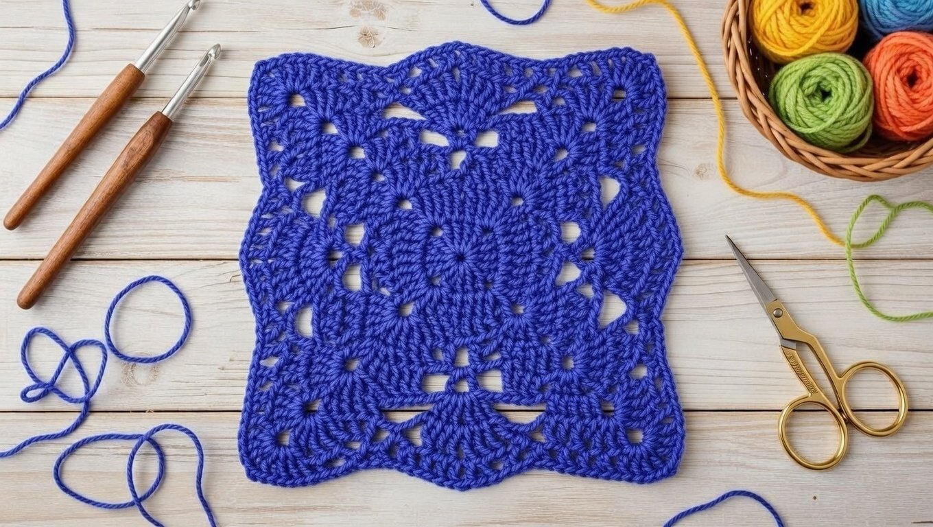 Crochet Square Motif Pattern + Video Tutorial (English Only) - Image 11