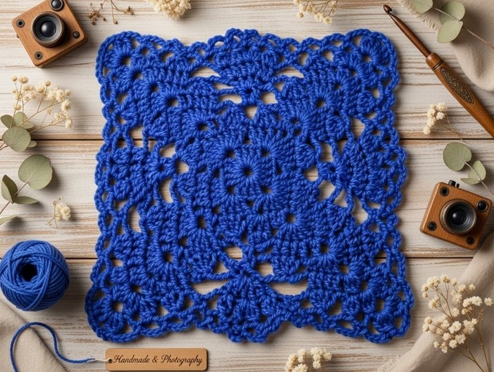 Crochet Square Motif Pattern + Video Tutorial (English Only)