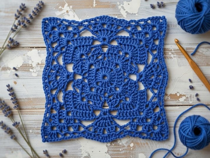 Crochet Square Motif Pattern + Video Tutorial (English Only)