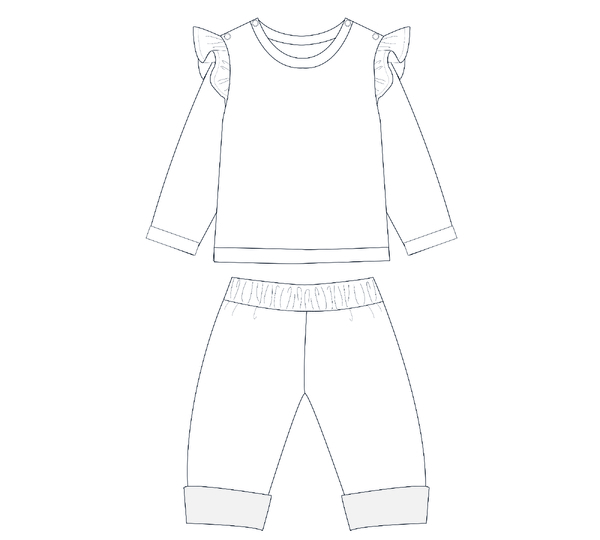 sewing pattern baby set SOPHIE & FIOCCO photo tutorial 0m/1m–3y/4y