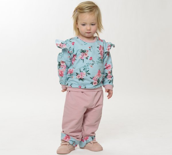 Sewing Pattern Set: “Sophie” Sweatshirt & “Fiocco” Reversible Pants (0M–4Y)