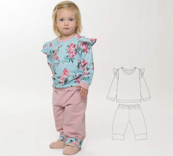 sewing pattern baby set SOPHIE & FIOCCO photo tutorial 0m/1m–3y/4y