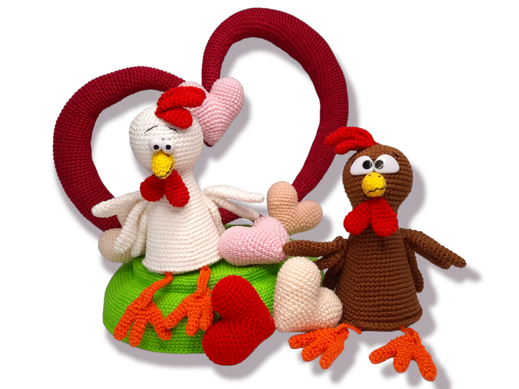 Crochet Pattern " Set Heart Decoration and Friedolin "