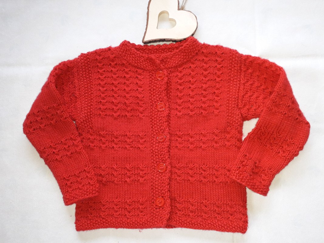 Strickanleitung Babyjacke, Mädchenweste Gr. 74/80, deutsche PDF-Datei,