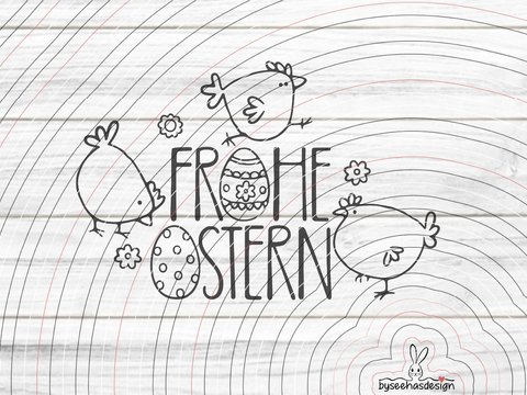 Freche Hühner Plotterdatei SVG DXF