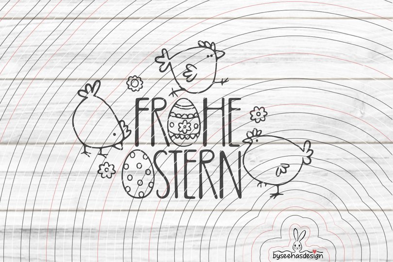 Freche Hühner Plotterdatei SVG DXF