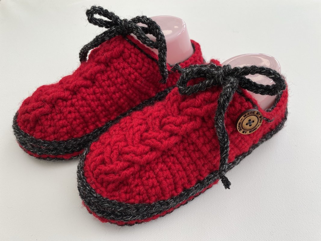 Home shoes/Slipper crochet pattern with cable - Image 6