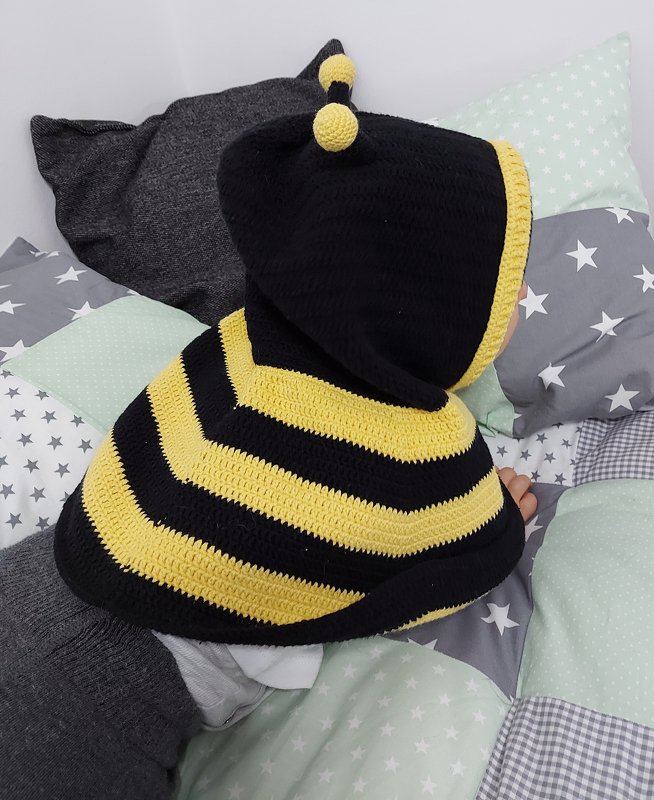 Bienen-Poncho für Fasching - Häkelanleitung, deutsch - Bild 8