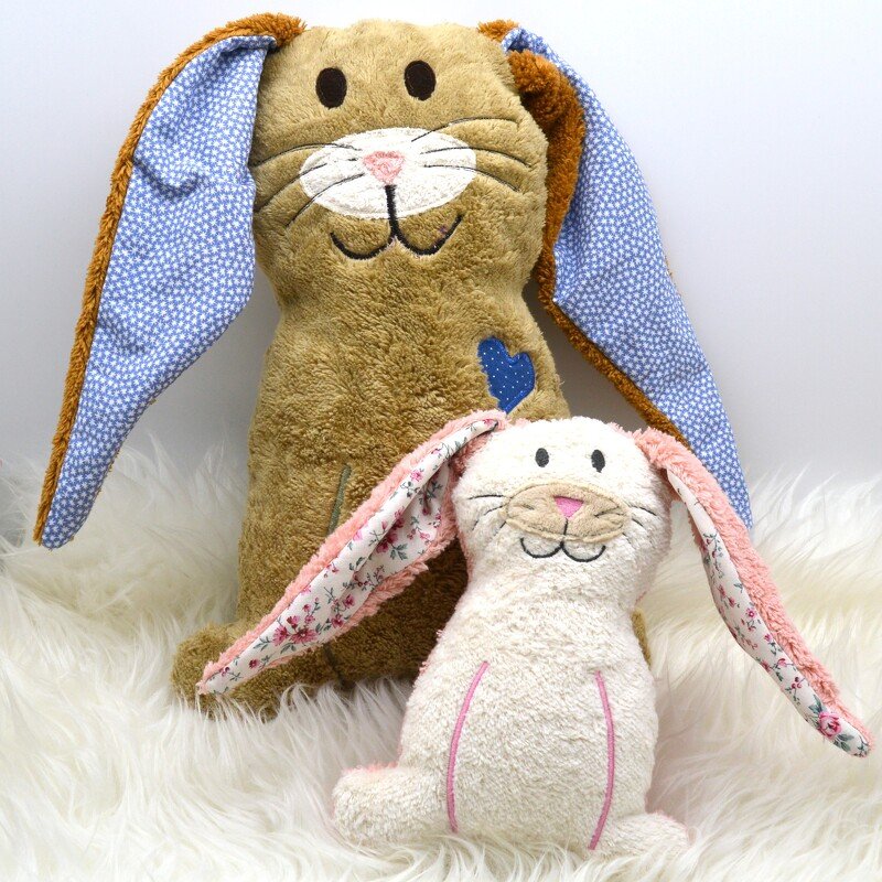 Nähanleitung Hase Osterhase Kuscheltier Schnittmuster in zwei Größen - Bild 3