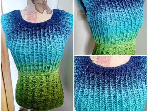 Häkelanleitung, Top, Oberteil Gaia, RVO, RVO Oberteil, Oberteil