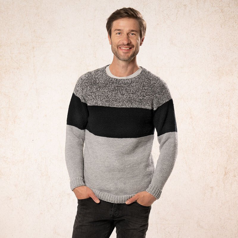 Strickanleitung Herrenpullover "Merino Extrafein" 763028 - Bild 2
