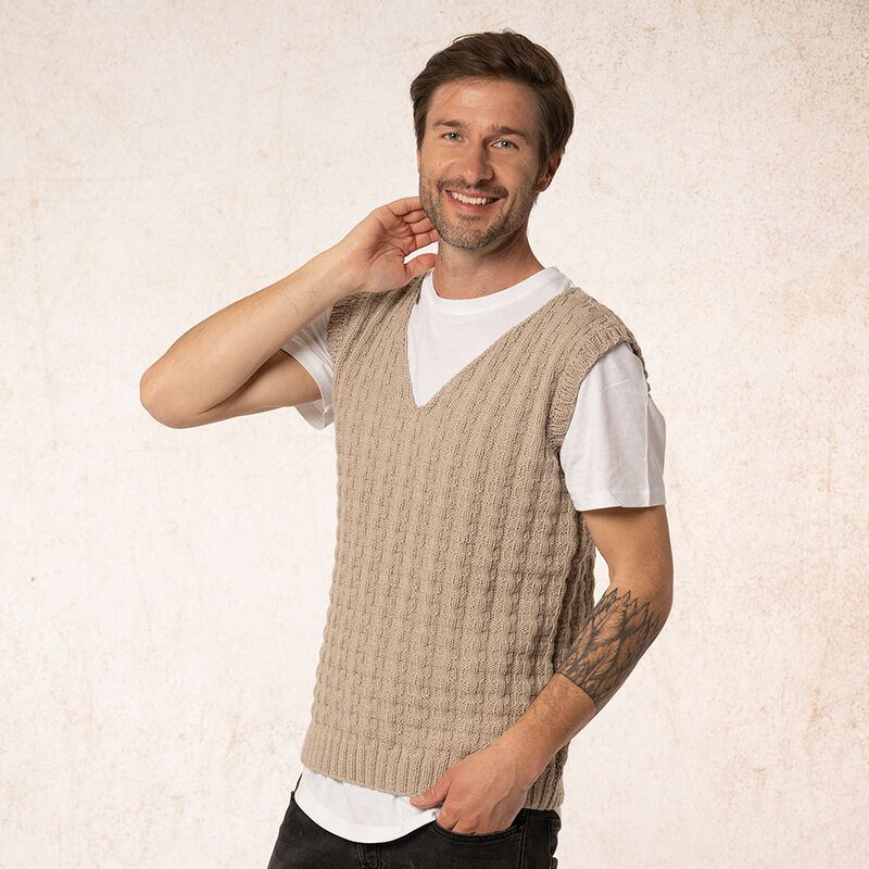 Strickanleitung Herrenpullunder "Ideal" 763052 - Bild 2