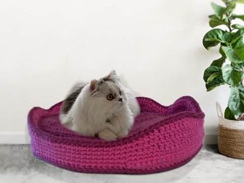 Pet bed. Crochet pattern