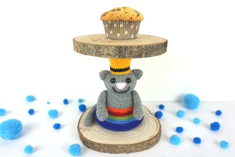 Tortenständer Partycat Häkelanleitung