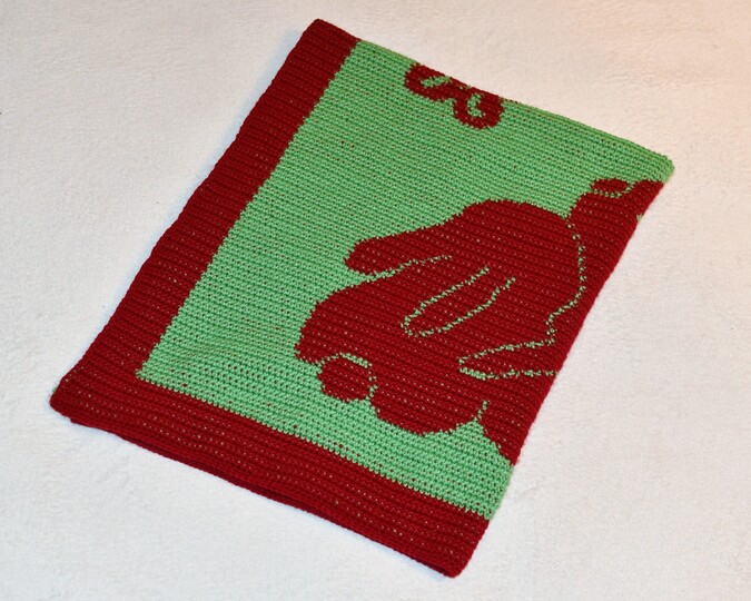 Crochet pattern baby blanket "Happiness"