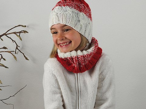 Strickanleitung Kindermütze mit Loop "Feinstrumpf" 763029