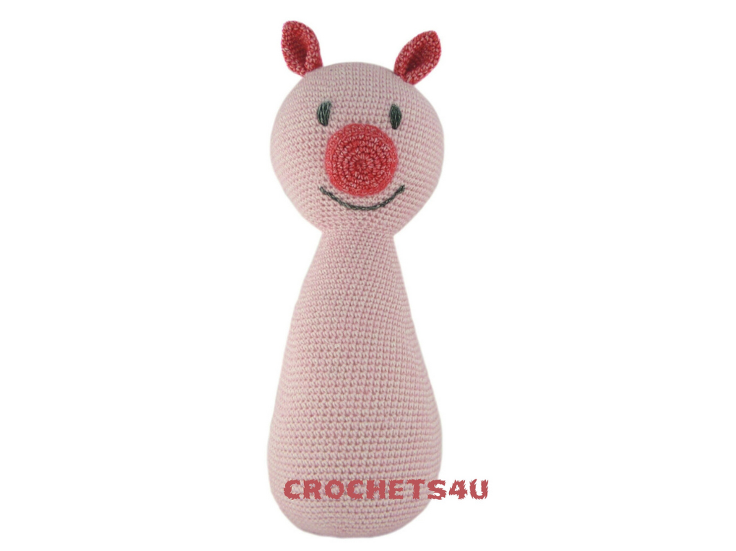 crochet pattern pig in 1 piece