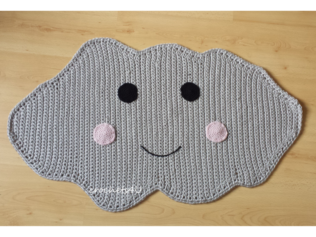 crochet pattern cloud carpet, cloud rug, crochet carpet, crochet rug, cloud