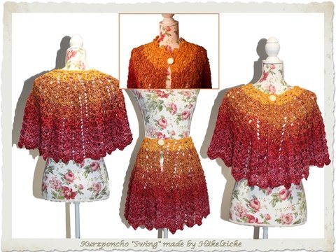 Häkelanleitung (Kurz-) Poncho "Swing" alle Größen möglich