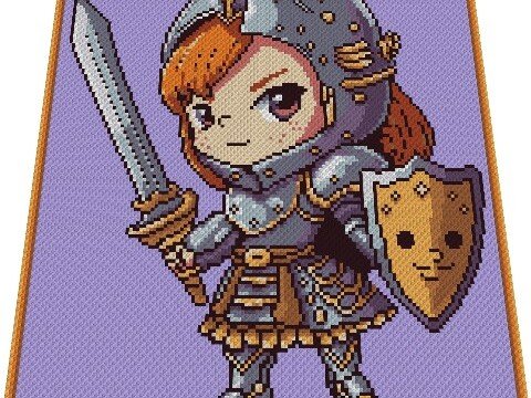 Häkelmuster * PRINCESS KNIGHT * Grafik für C2C Decke