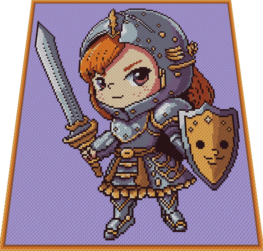 PRINCESS KNIGHT - pattern for c2c crochet blanket - Image 2