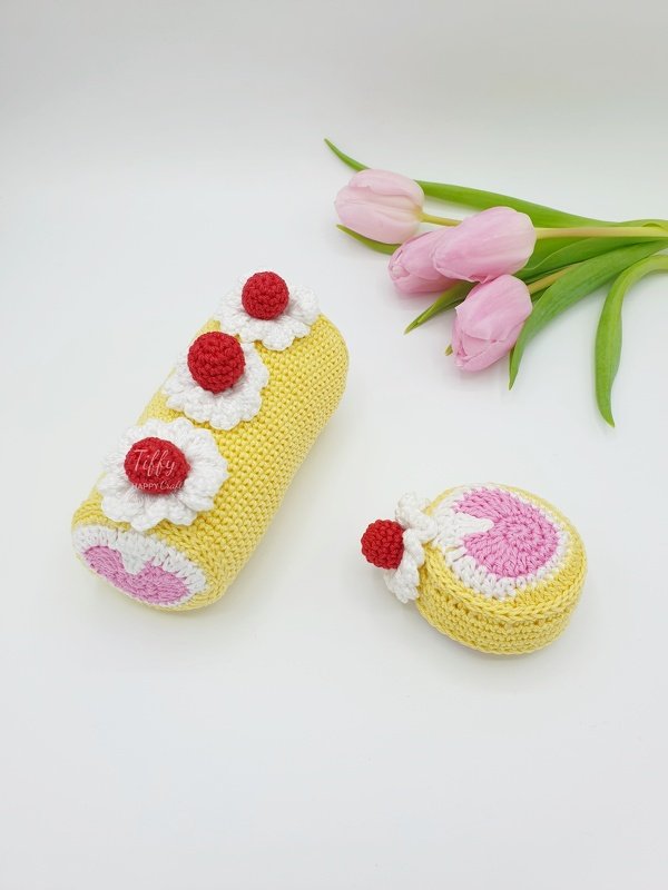 Valentine's Day Heart Cake Roll | Crochet Sweet Pattern PDF - Image 3