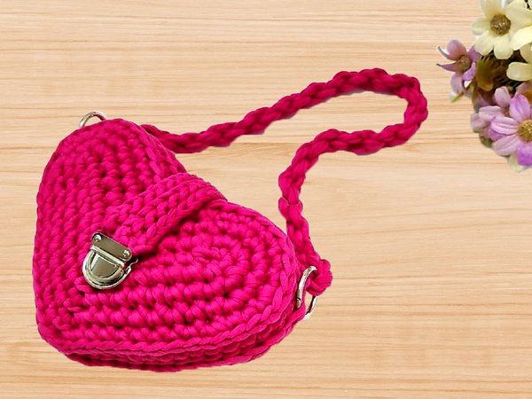 crochet heart bag pattern