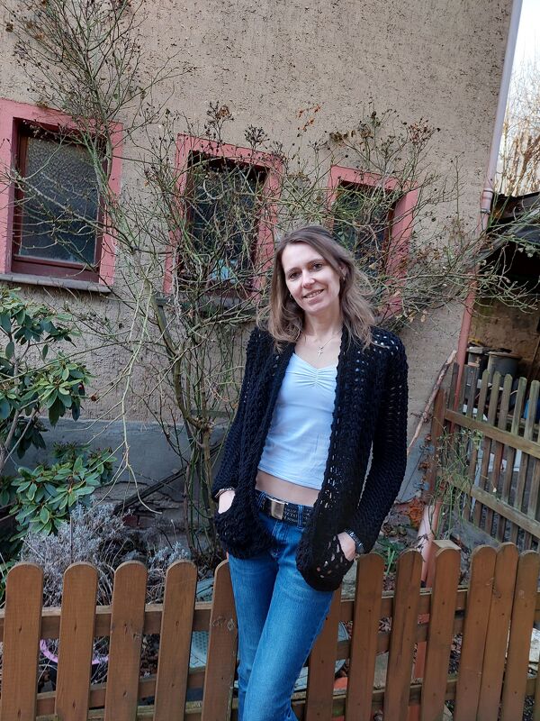 Häkelanleitung Jacke "cross" Kuscheljacke häkeln - Bild 4