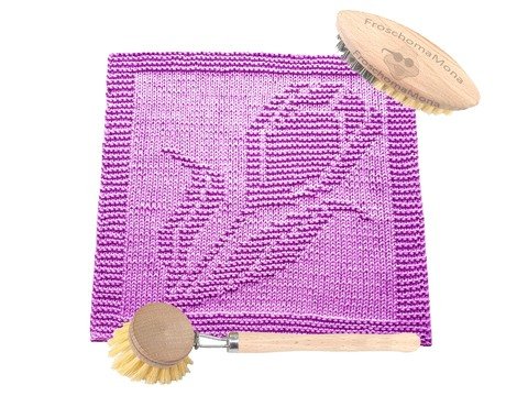 Frühblüher Blumen Deckchen „ Tulpe “ Strickanleitung Spültuch Waschlappen