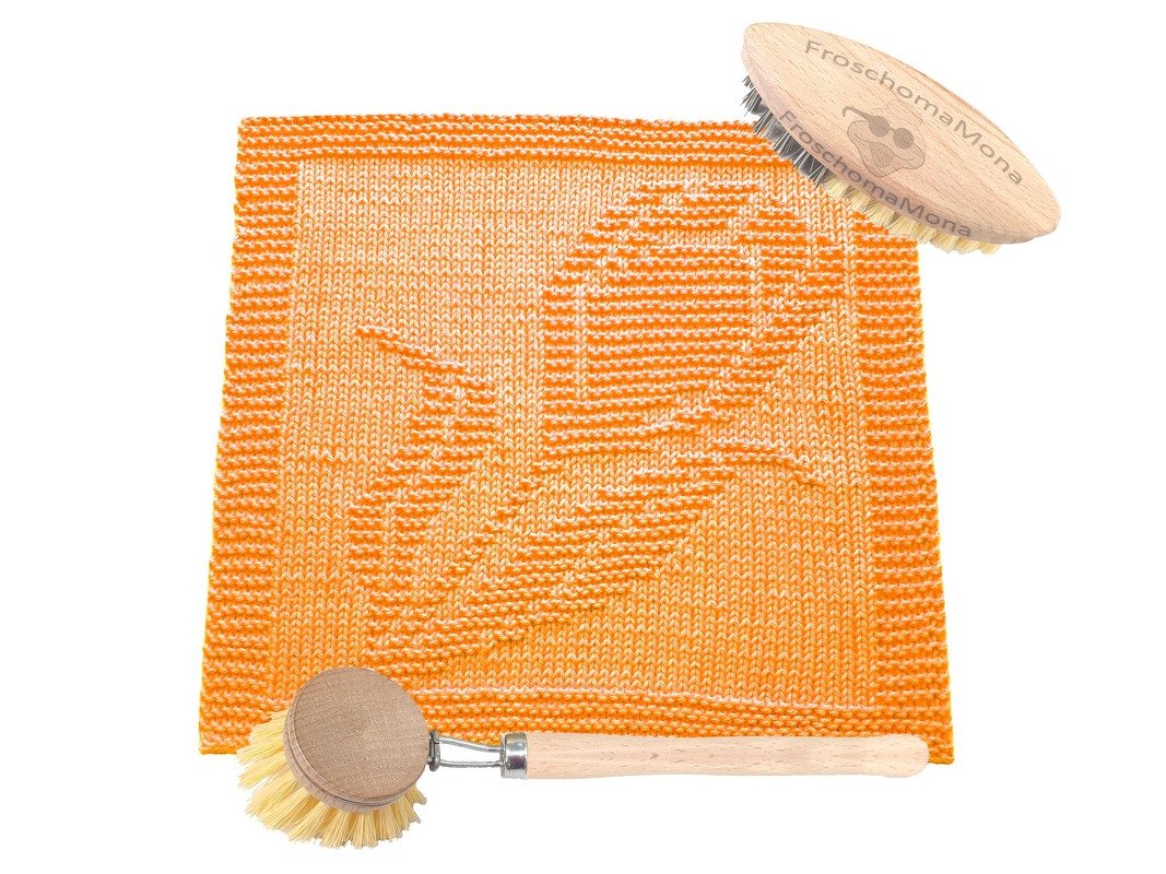 Frühblüher Blumen Deckchen „ Tulpe “ Strickanleitung Spültuch Waschlappen - Bild 5