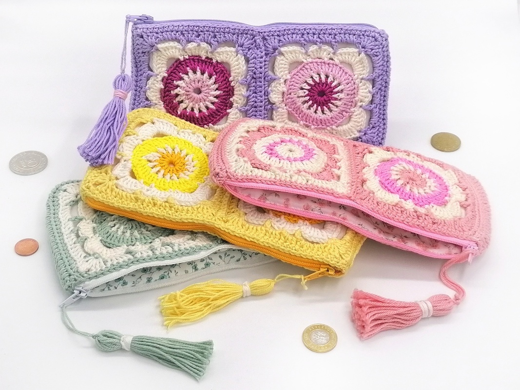 Kosmetiktasche Lilie Vintage - Stil Portemonnaie Häkelanleitung