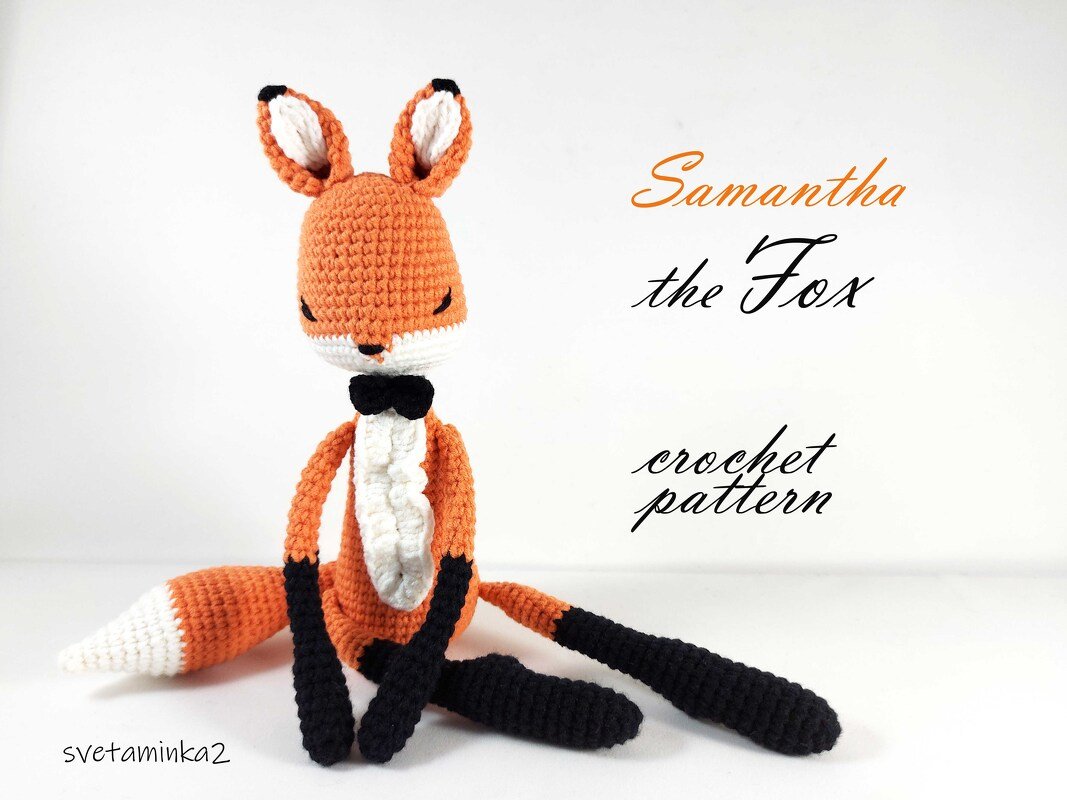 Crochet Fox Pattern Fox Amigurumi Crochet Pattern Animal Red Fox