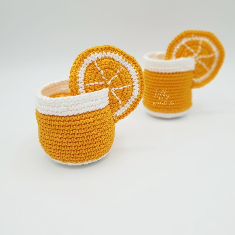 Glass Of Orange Juice With a Slice Orange (2 Sizes) Play Food Pattern PDF - Image 9