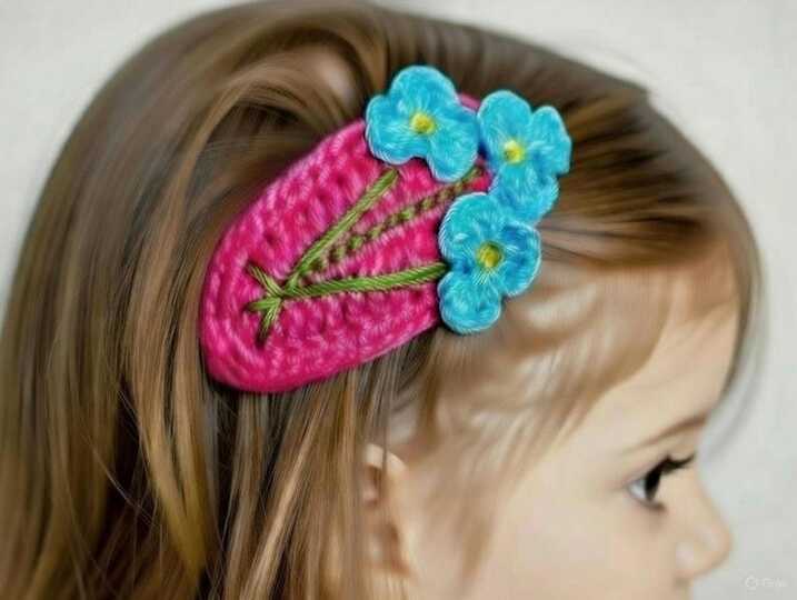 Crochet Flower Hair Clip Pattern + Video (English Only Tutorial)