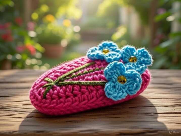 Crochet Flower Hair Clip Pattern + Video (English Only Tutorial)