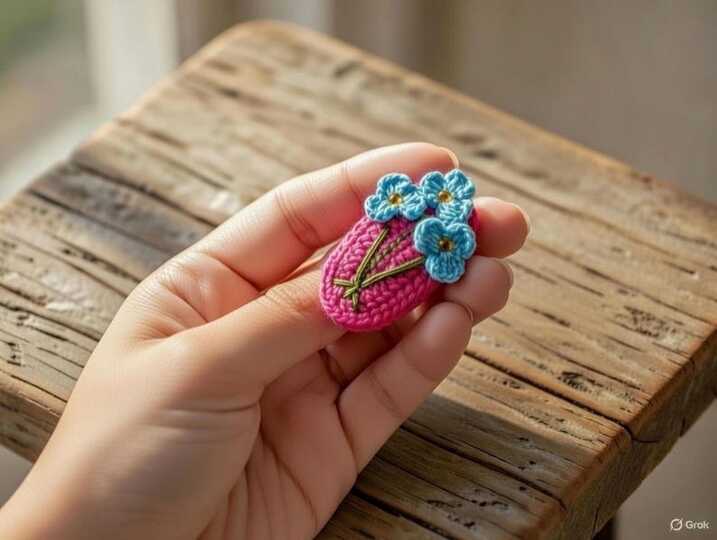 Crochet Flower Hair Clip Pattern + Video (English Only Tutorial)