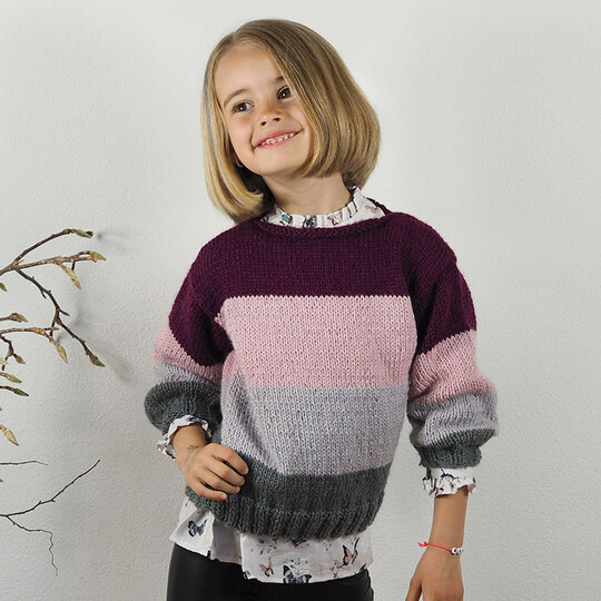 Strickanleitung Kinderpullover "Sporty" 763123