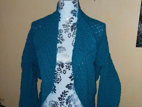 Häkelanleitung Jacke "petrol" Seelenwärmer häkeln