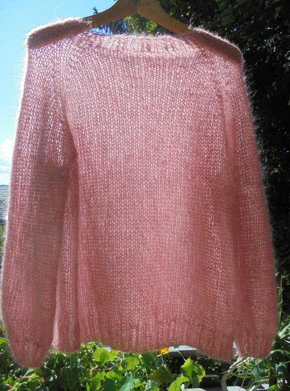 Strickanleitung für transparenten Raglanpullover aus Mohair 2fädig von oben - Bild 4