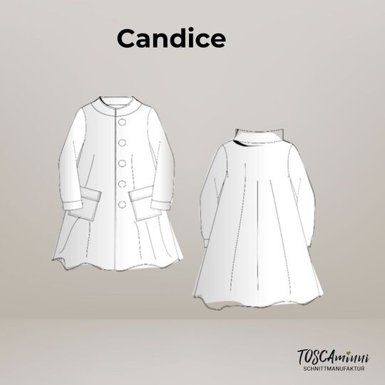 Coat Candice size 34-54 pattern + sewing instructions