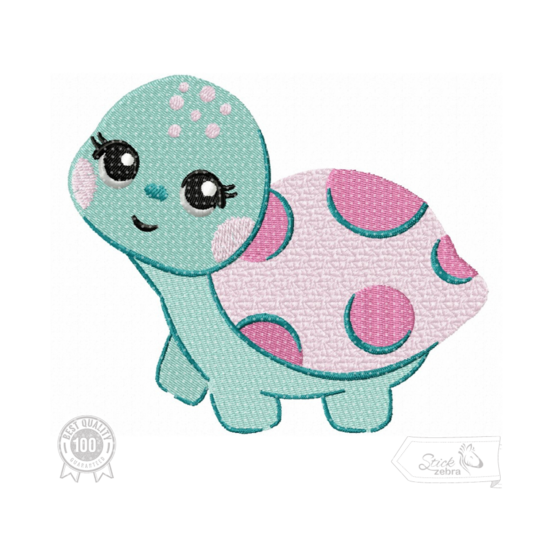 Schildkröte "Mathilda" Süßes Babymotiv Stickdatei von Stickzebra