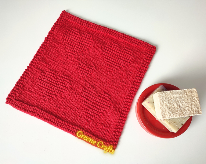 Easy Heart Dishcloth or Washcloth - Knitting Pattern