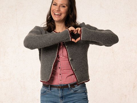 Strickanleitung Damentrachtenjacke "Trachtenwolle" 763061