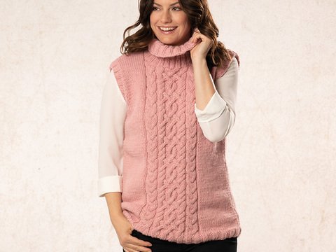 Strickanleitung Damenpullunder "Bari" 763003