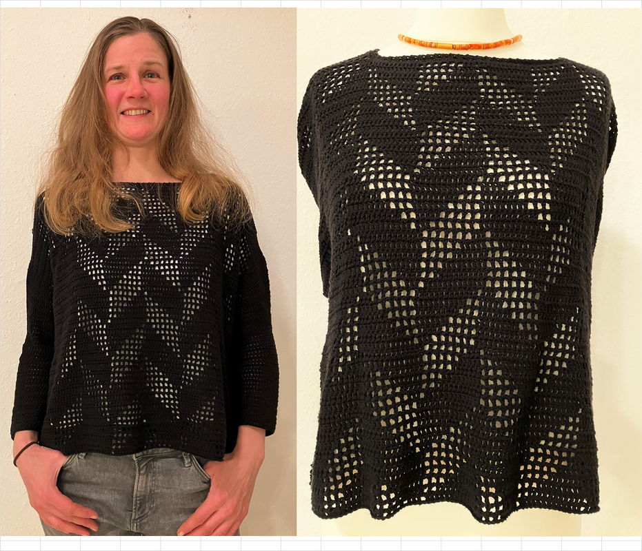 Bauchwegschummler Nr. 1 im Rautenmuster - Häkelanleitung